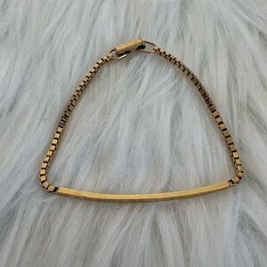 Vintage Avon Gold Bar Chain Bracelet - Women Jewelry